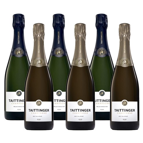 Mixed Case of Taittinger Brut Vintage and Prelude Grand Crus (6x75cl)